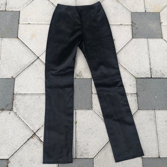 Cache Pants - Caché 100% leather black pants